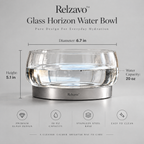 Glass Horizon Water Bowl