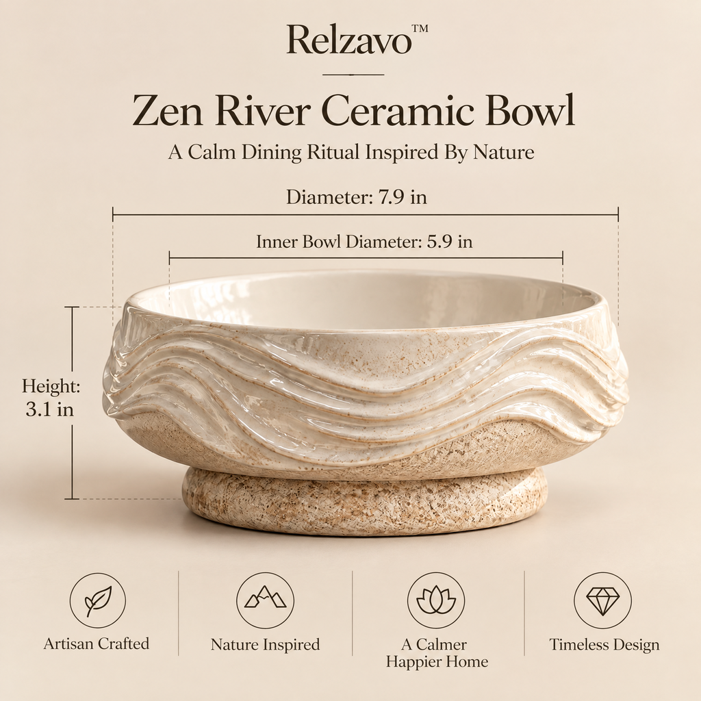 Zen River Ceramic Bowl