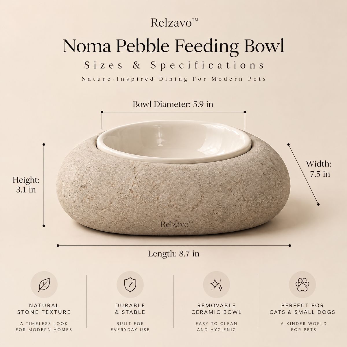 Noma Pebble Feeding Bowl