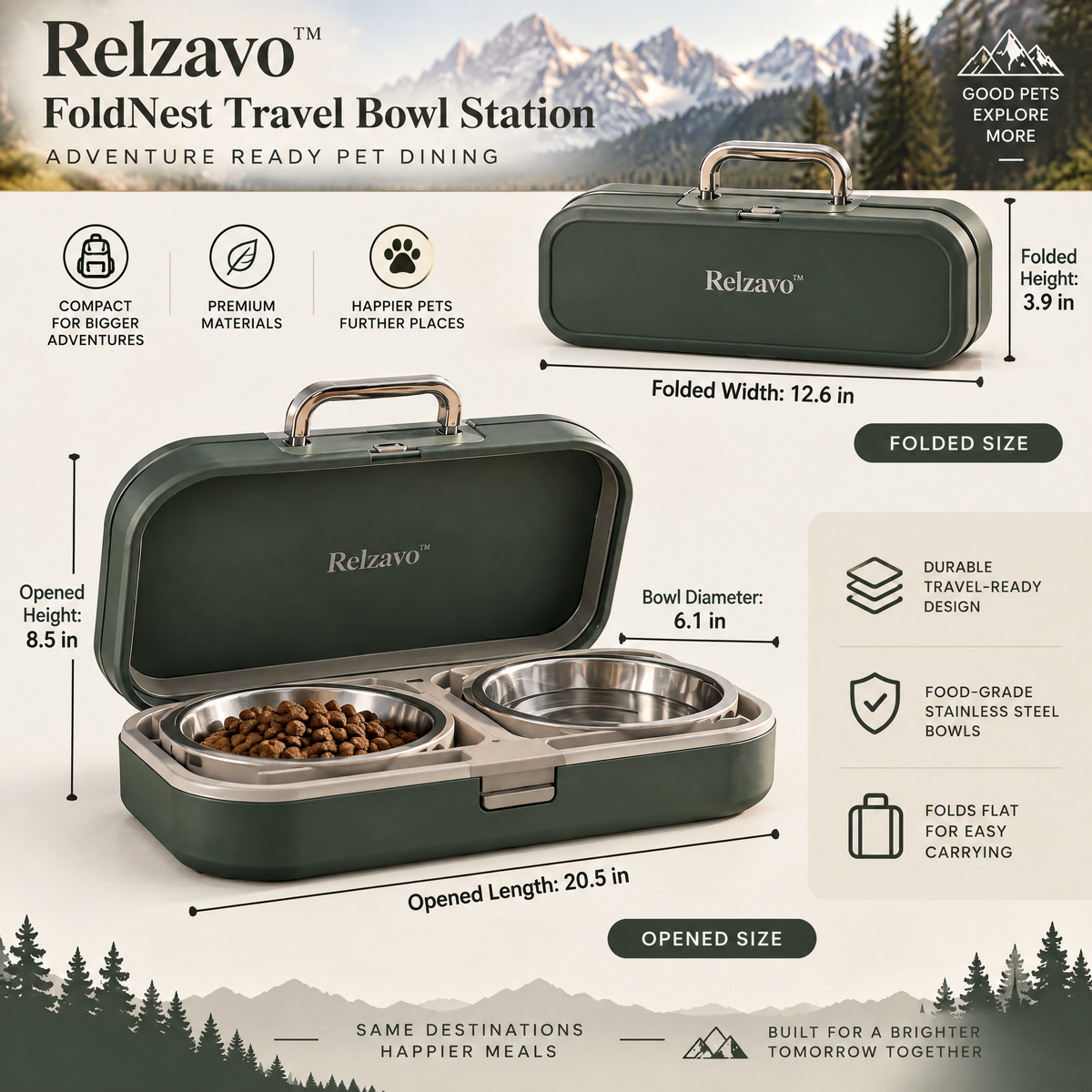 FoldNest Travel Bowl Station