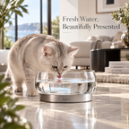Glass Horizon Water Bowl