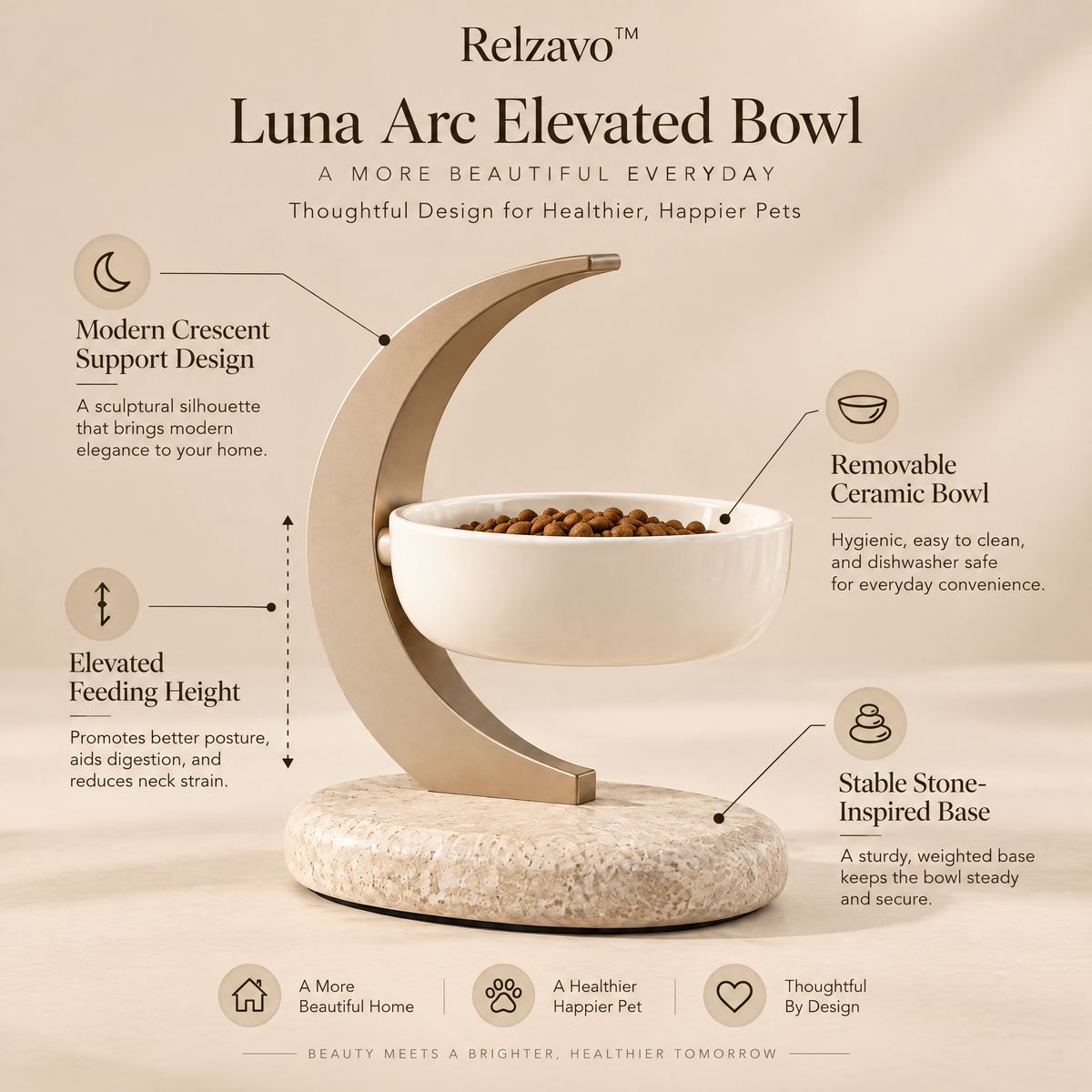 Luna Arc Elevated Bowl