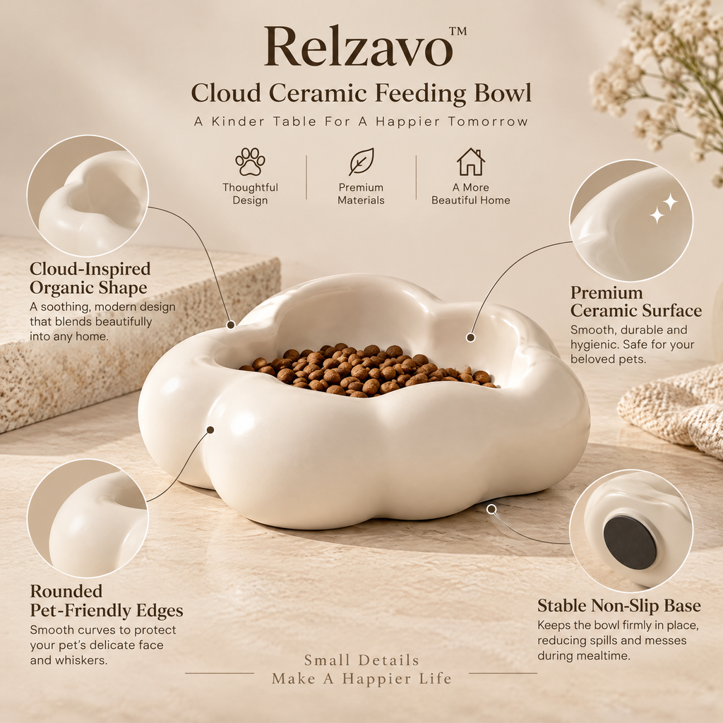 Cloud Ceramic Feeding Bowl