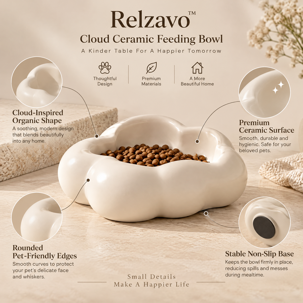Cloud Ceramic Feeding Bowl